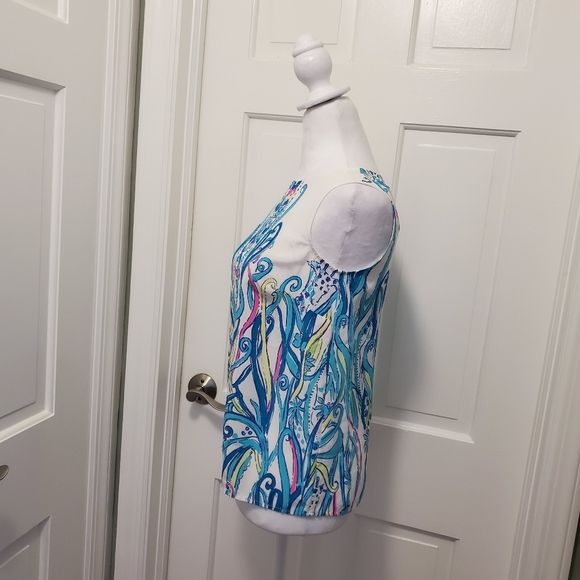 Lilly Pulitzer Iona Silk Tank Blouse Size XS, Preppy, Lightweight, Colorful - Picture 6 of 10